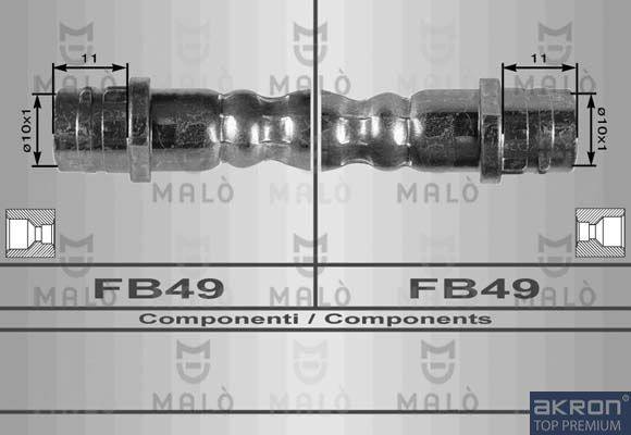 MALÒ Bromsslang 8903 8903 MALÒ bromsslangar Nissan X-TRAIL