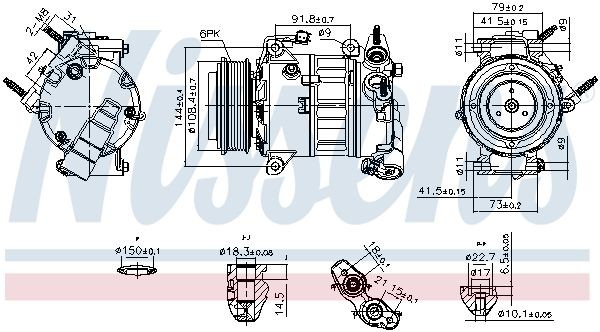 NISSENS AC-kompressor 890589 NISSENS 890589 AC kompressor Ford Galaxy MK3 til en fordelagtig pris