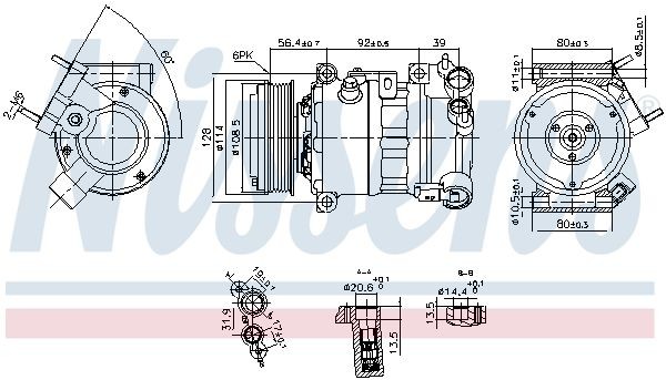 NISSENS Klimakompressor 890599 NISSENS 890599 originale Combo E Van / Stationcar (X19) AC kompressor hvad koster