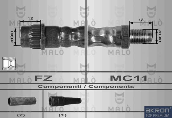 MALÒ Tubo freno 8940 8940 costo Tubi freno MALÒ VOLVO 340-360