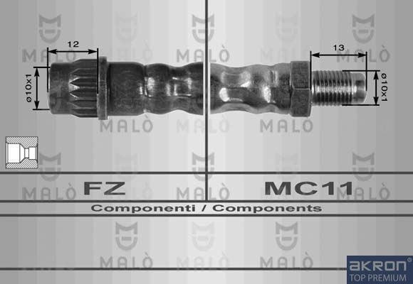 MALÒ Bremseslange 8942 8942 Bremseslange MERCEDES-BENZ VITO MALÒ