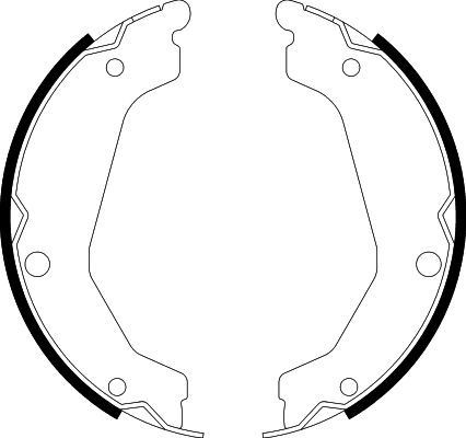 HELLA Handremschoenen 8DA 355 050-051 HELLA 8DA 355 050-051 originele Handremschoenen Terracan Van / SUV (HP) kosten