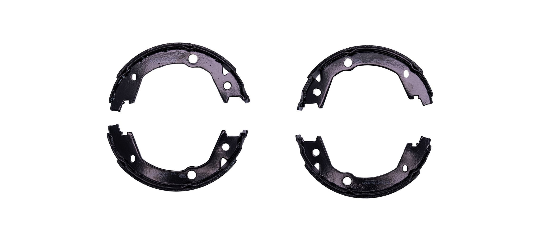 Handbrake shoes HELLA 8DA 355 050-061 HELLA 8DA 355 050-061 2017 SSANGYONG RODIUS handbrake shoes replacement