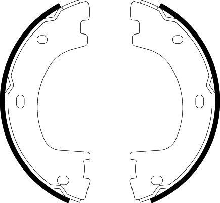 HELLA Piduriklotside komplekt, seisupidur 8DA 355 050-071 Piduriklotside seisupidur HELLA Mercedes-Benz B-klass 8DA 355 050-071