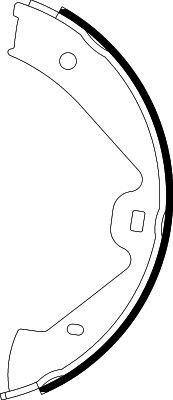 HELLA Handbrake shoes 8DA 355 050-221 8DA 355 050-221 HELLA handbrake shoes for KIA SOUL