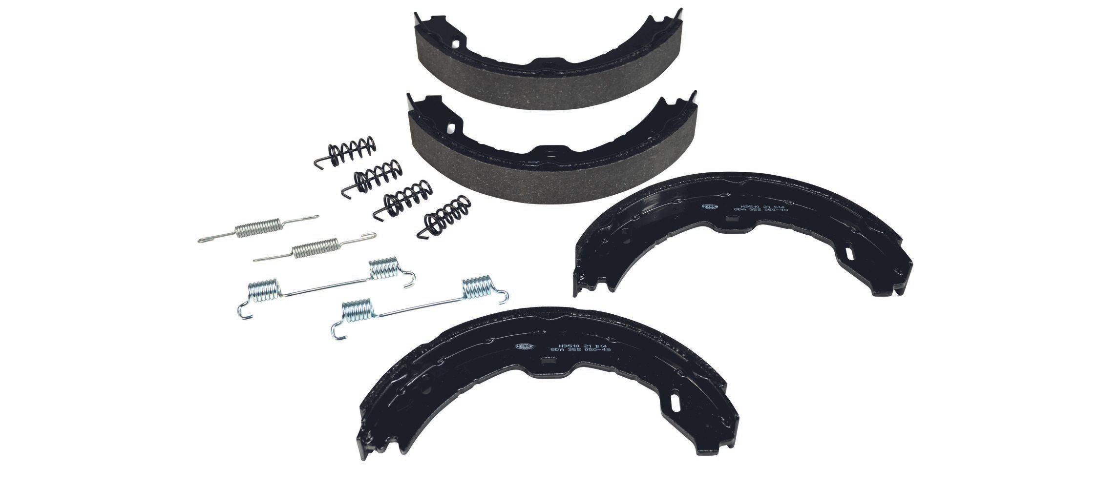 HELLA Jarrukenkäsarja, seisontajarru 8DA 355 050-481 8DA 355 050-481 HELLA Käsijarrukengät MERCEDES-BENZ VIANO