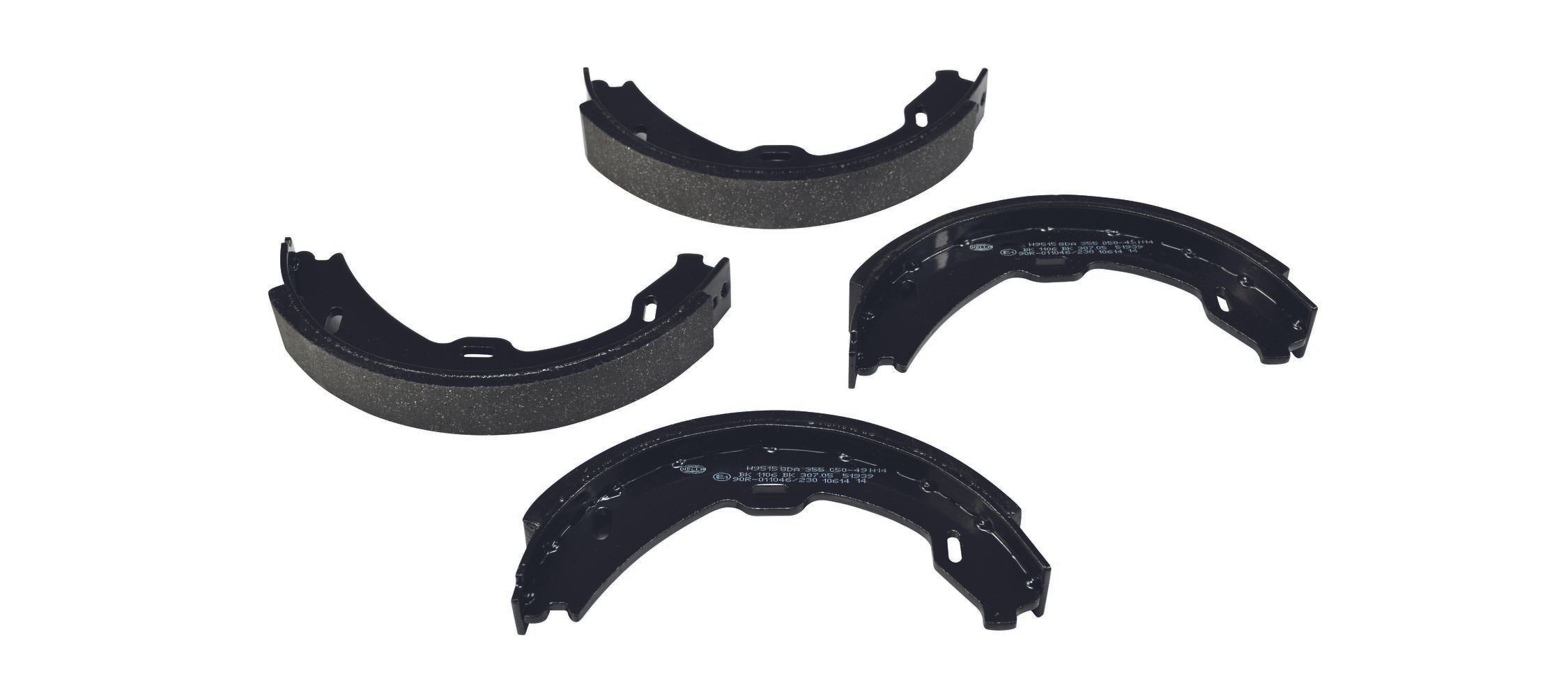 HELLA Handbrake shoes 8DA 355 050-491 8DA 355 050-491 HELLA handbrake MERCEDES-BENZ MB 100