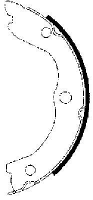 HELLA Jarrukenkäsarja, seisontajarru 8DA 355 050-611 8DA 355 050-611 HELLA Käsijarrukengät NISSAN CABSTAR E