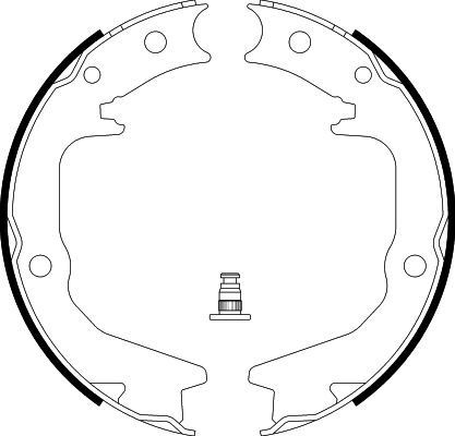 HELLA Piduriklotside komplekt, seisupidur 8DA 355 050-631 Käsipidur HELLA ATOS 8DA 355 050-631 odav