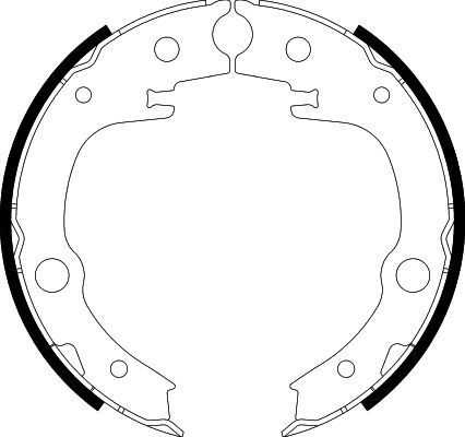 Σετ σιαγόνων φρένων, χειρόφρενο HELLA 8DA 355 050-651 HELLA 8DA 355 050-651: Χειρόφρενο Toyota PRIUS 2001