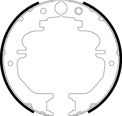 HELLA Bremsebakkesæt, parkeringsbremse 8DA 355 050-711 8DA 355 050-711 Håndbremse TOYOTA HIACE HELLA