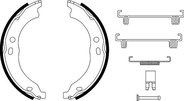 HELLA Piduriklotside komplekt, seisupidur 8DA 355 050-751 Käsipidur HELLA Peugeot 308 8DA 355 050-751