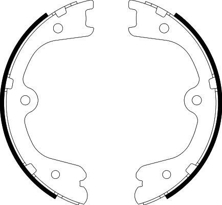HELLA Handbrake shoes 8DA 355 050-851 Nissan BLUEBIRD HELLA handbrake 8DA355050851