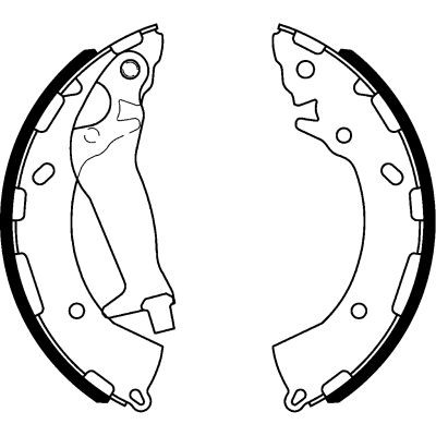 Piduriklotside komplekt HELLA 8DB 355 000-401 HELLA 8DB 355 000-401 Trummelpiduriklotsid HYUNDAI i10 2007