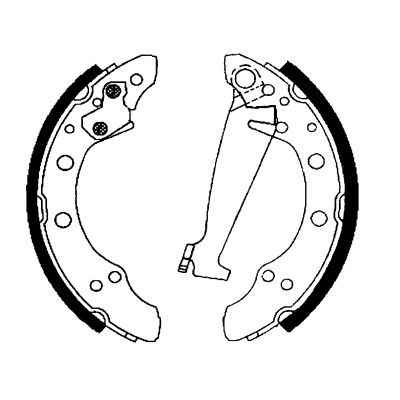 HELLA Jogo de maxilas de travão 8DB 355 001-341 HELLA 8DB 355 001-341 originais Maxilas de travão Audi 100 C3 custo