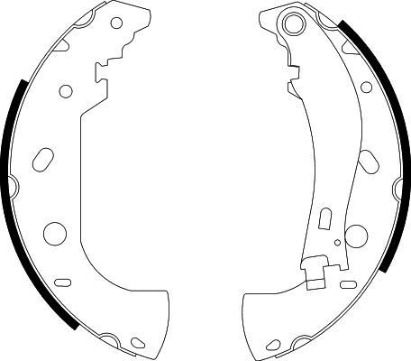 HELLA Bromsbacksats 8DB 355 001-841 8DB 355 001-841 Bromsbackar HELLA FIAT STRADA