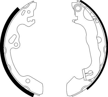 HELLA Bromsbacksats 8DB 355 002-231 HELLA 8DB 355 002-231 Bromsbackar Focus Mk1 Skåpbil / Kombi (DNW) original