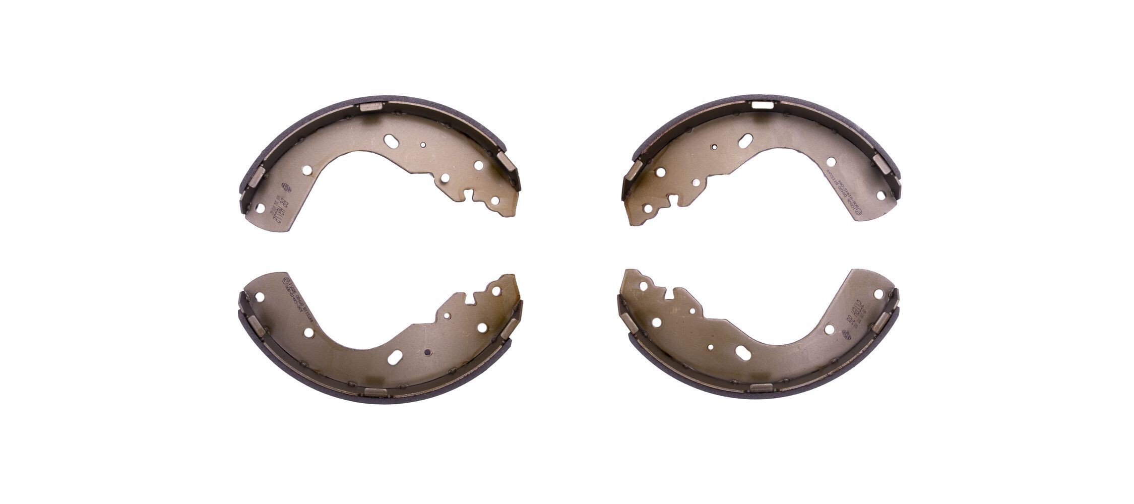 HELLA Jogo de maxilas de travão 8DB 355 002-851 8DB 355 002-851 Cintas de travão PORSCHE TAYCAN HELLA