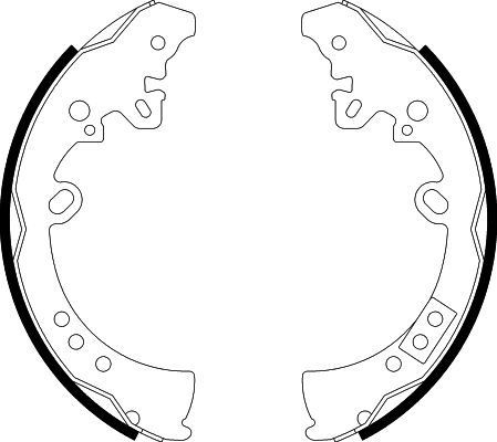 HELLA Jeu de mâchoires de frein 8DB 355 003-011 Garnitures de freins HELLA COROLLA 8DB 355 003-011 pas cher