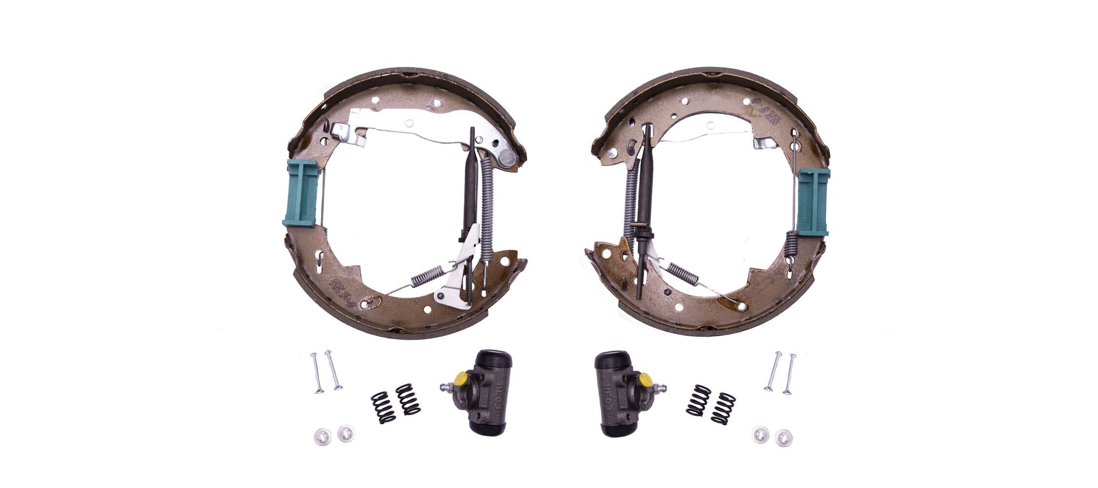 HELLA Bremžu komplekts, Trumuļu bremzes 8DB 355 003-851 HELLA 8DB 355 003-851 Bremžu komplekts, Trumuļu bremzes RENAULT 21 Hatchback 1.7 88 ZS 1989