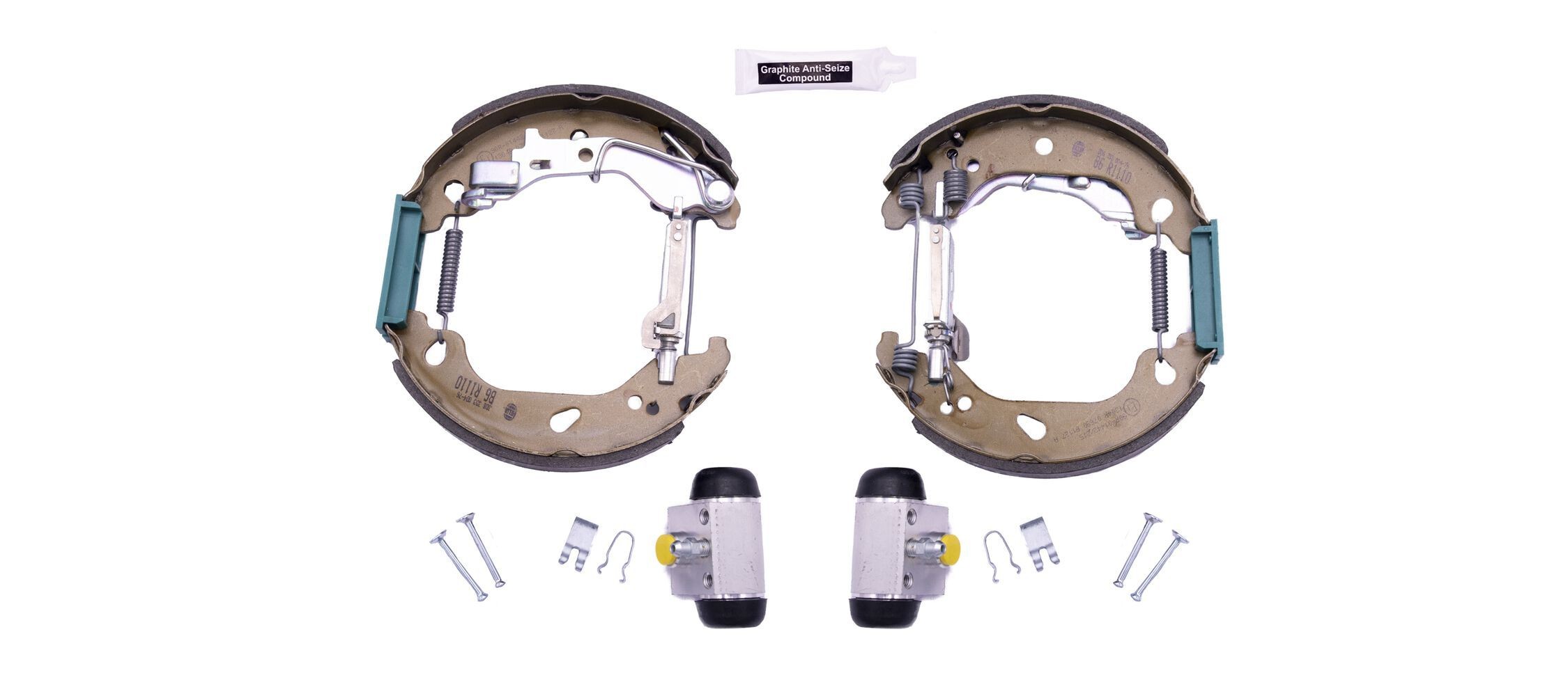 HELLA Kit freno, Freno a tamburo 8DB 355 004-761 8DB 355 004-761 Shoe Kit Pro costo Kit freno, freno a tamburo FIAT GRANDE PUNTO HELLA