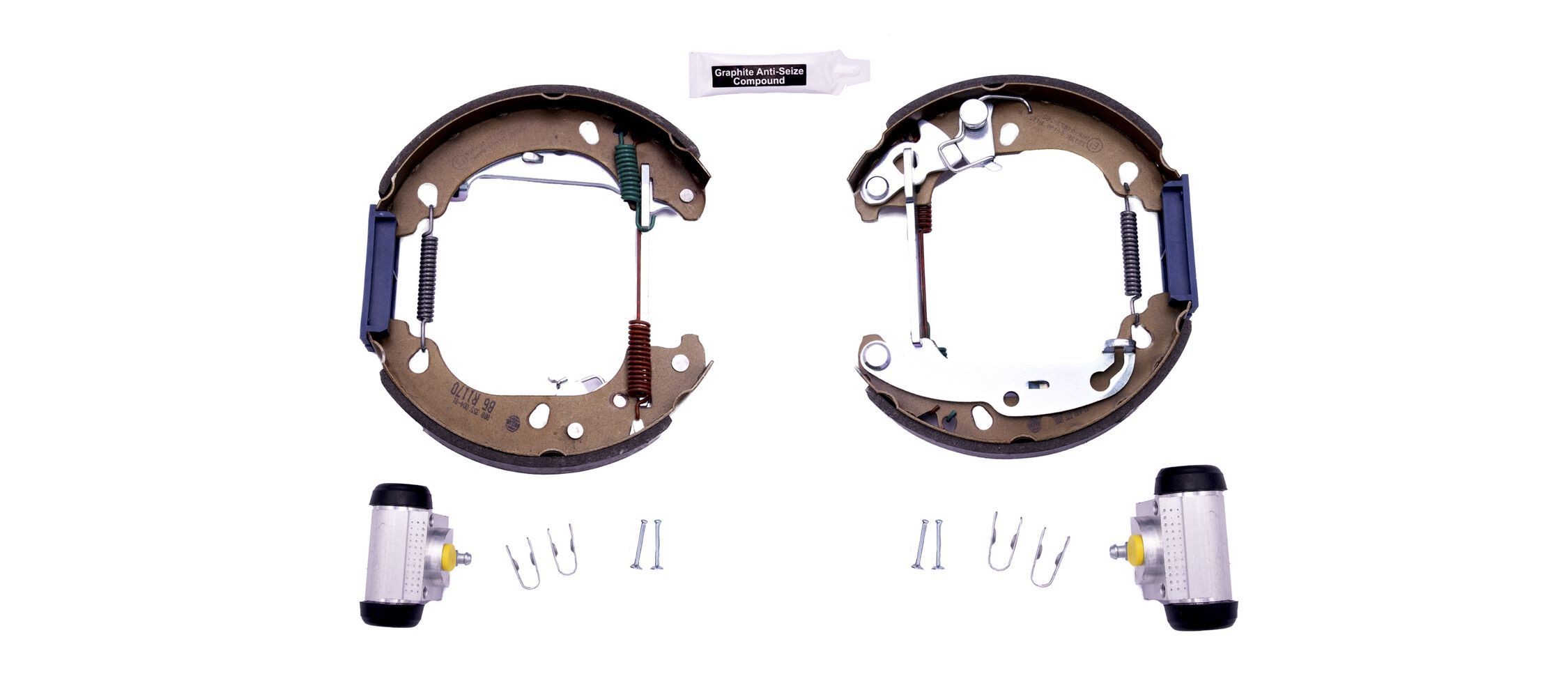 HELLA Bremsesett, trommebremse 8DB 355 004-811 Bremsesett, trommebremse HELLA Ford KA Shoe Kit Pro 8DB 355 004-811