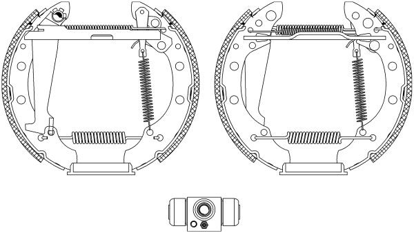 HELLA Σετ φρένων, ταμπουρόφρενα 8DB 355 004-961 HELLA 8DB355004-961 Σετ φρένων, ταμπουρόφρενα Polo 5 τιμες