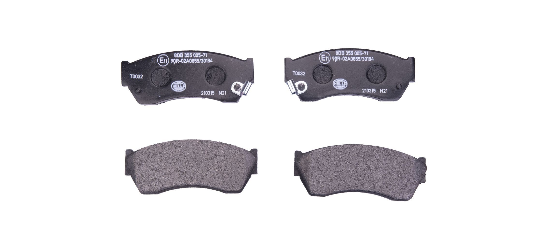 HELLA Bremseklosser 8DB 355 005-711 HELLA 8DB 355 005-711 Bremseklosser TATA (TELCO) Indigo (4_V2) 1.4 D 70 hk 2016