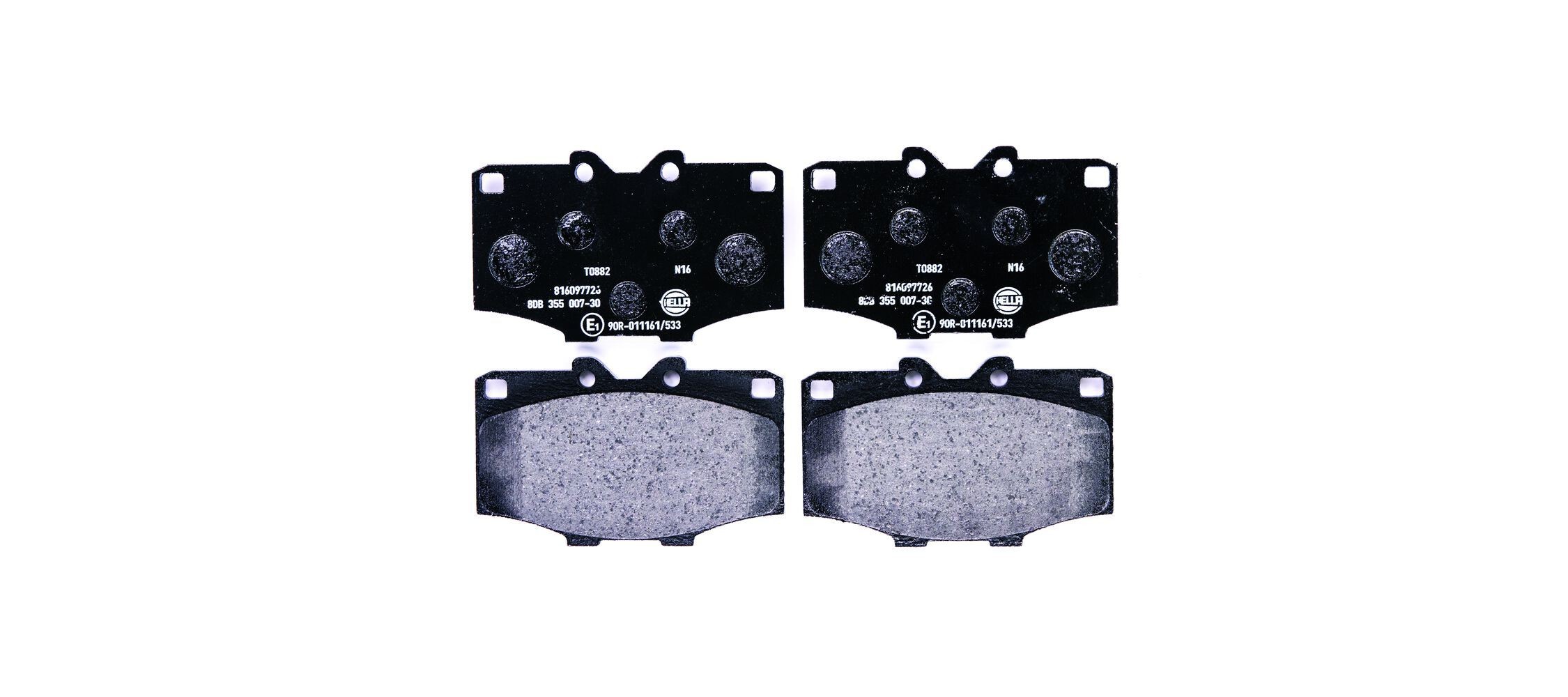 HELLA Kit pastiglie freni 8DB 355 007-301 HELLA 8DB 355 007-301 Kit pastiglie freni TOYOTA Land Cruiser 60 (J60) 4.0 D (HJ60_) 105 CV 1981