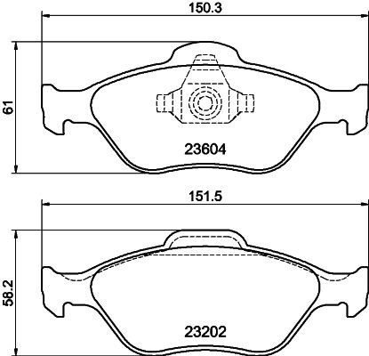 HELLA Bremsbeläge 8DB 355 008-901 8DB 355 008-901 HELLA Sportbremsbeläge Mazda 2 DY Kosten