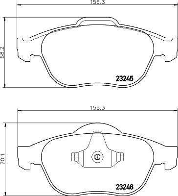 HELLA Plaquettes de frein 8DB 355 009-111 8DB 355 009-111 HELLA Jeu de plaquettes de frein Renault pas cher