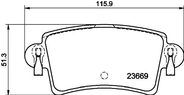 HELLA Bremseklodser 8DB 355 009-421 Sports bremseklodser HELLA Opel KADETT 8DB 355 009-421