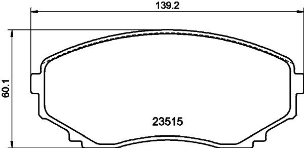 Remblokken HELLA 8DB 355 009-641 HELLA 8DB 355 009-641 Remblokkenset voor schijfrem MAZDA MPV 2003