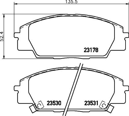 HELLA Bremseklosser 8DB 355 009-731 HELLA 8DB 355 009-731 Sportsbremseklosser Honda Civic eu7 originale pris