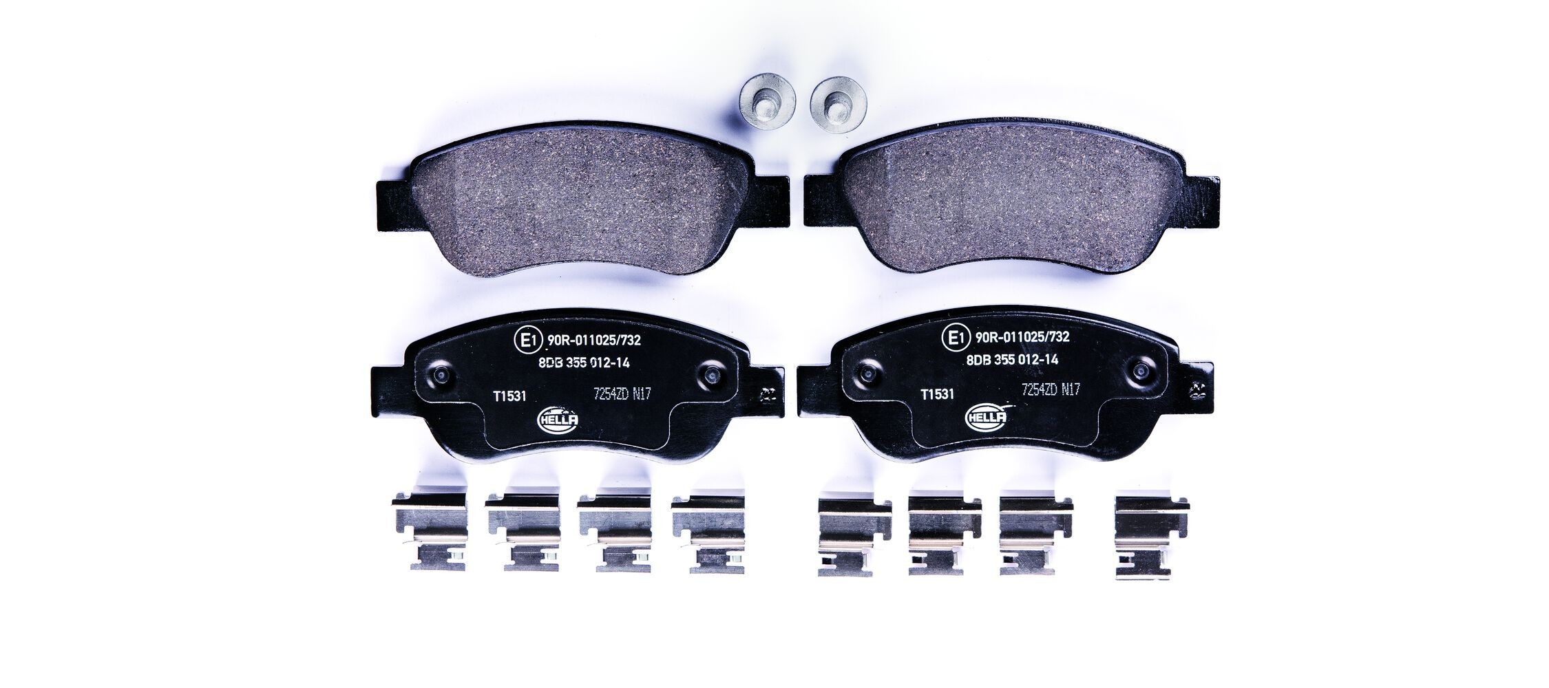 HELLA Bromsbelägg 8DB 355 012-141 8DB 355 012-141 HELLA bromskloss Peugeot 407