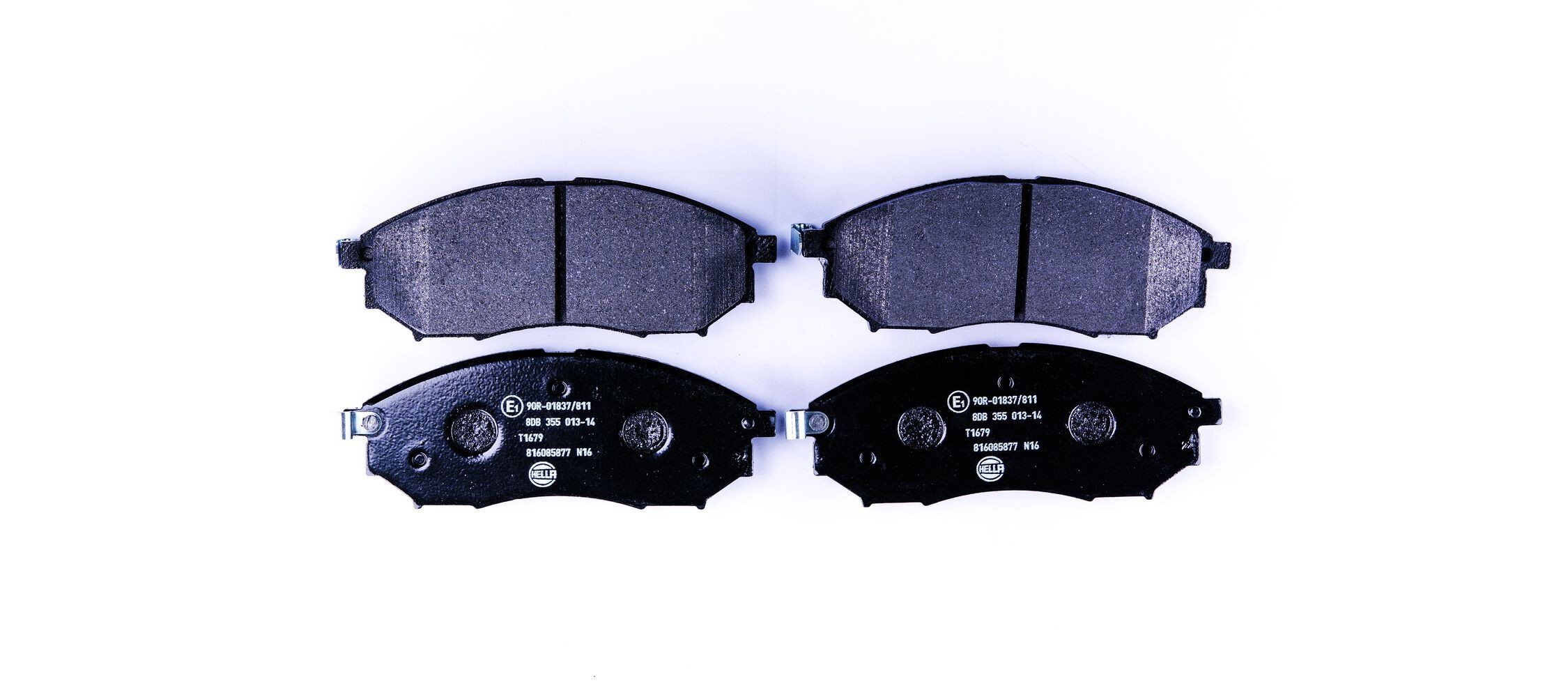 HELLA Brzdové doštičky/platničky 8DB 355 013-141 Platničky HELLA LAGUNA 8DB 355 013-141 lacné