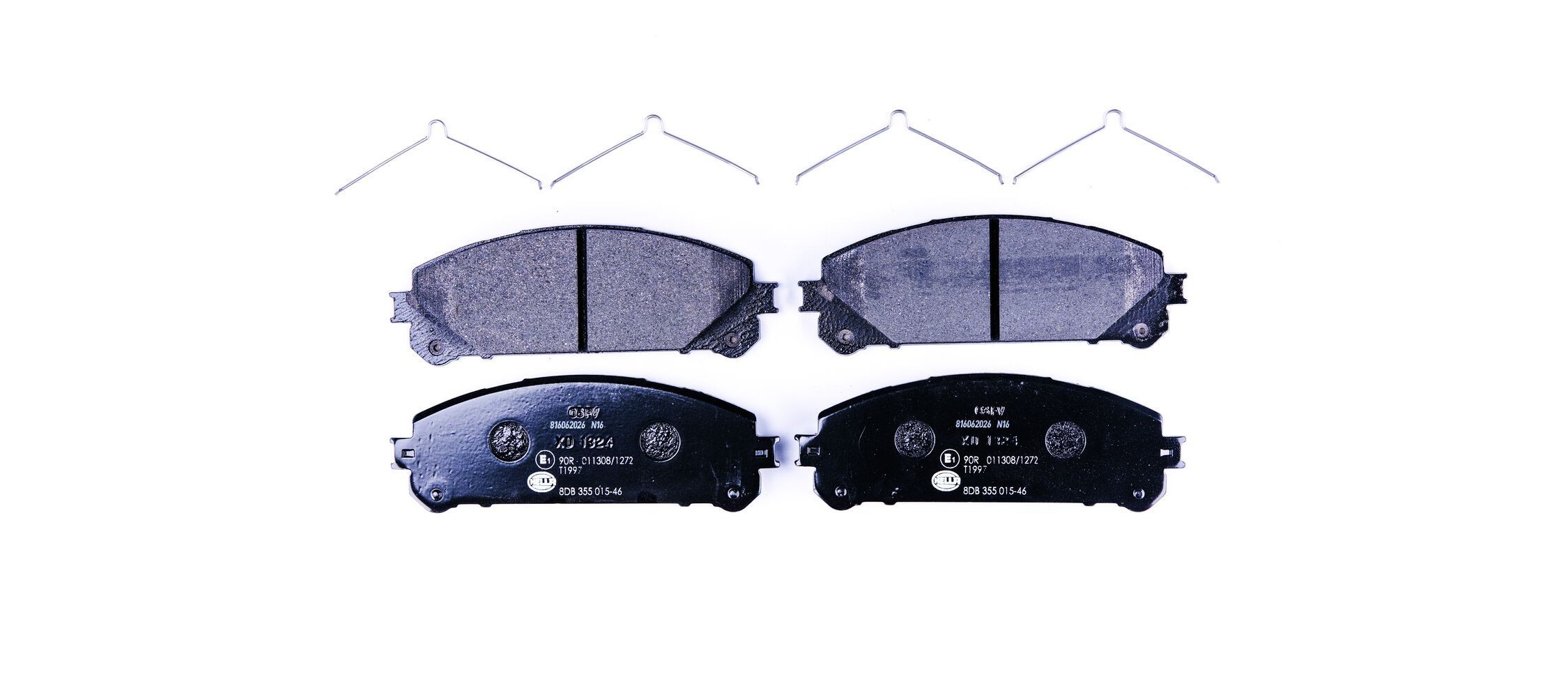 HELLA Bromsbelägg 8DB 355 015-461 HELLA 8DB 355 015-461 Bromsbelägg TOYOTA RAV4 III SUV (XA30) 2.4 4WD (ACA31, ACA33) 170 hk 2008