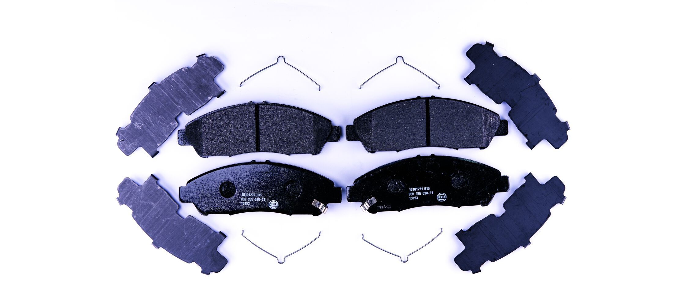 HELLA Brake pad set 8DB 355 020-211 HELLA 8DB 355 020-211 Brake pad set HONDA Pilot (YF3, YF4) 3.5 4WD 249 hp 2011
