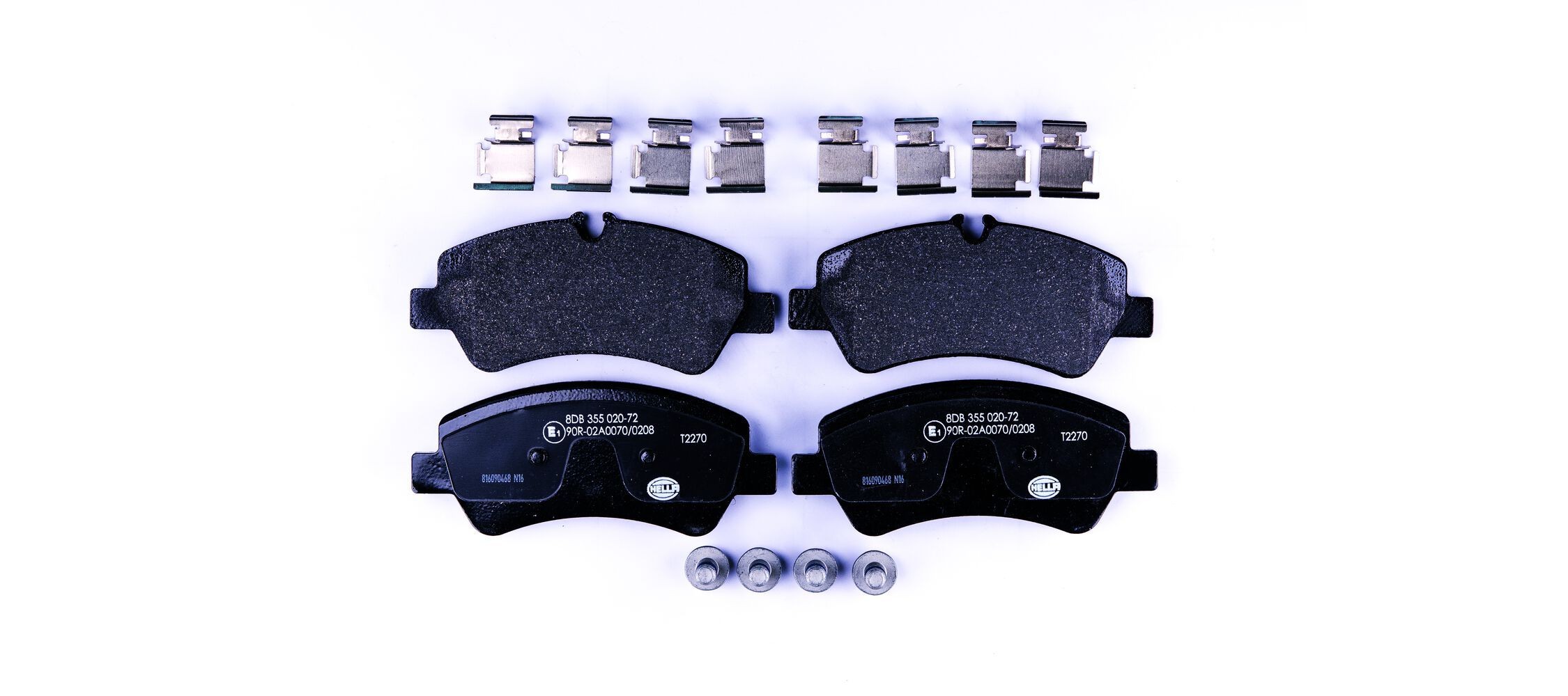 HELLA Τακάκια φρένων 8DB 355 020-721 Τακάκια δισκόφρενων HELLA Ford TRANSIT 8DB 355 020-721
