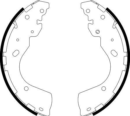 HELLA Bremsebakkesæt 8DB 355 022-241 Tromlebremser HELLA Ford CAPRI 8DB 355 022-241