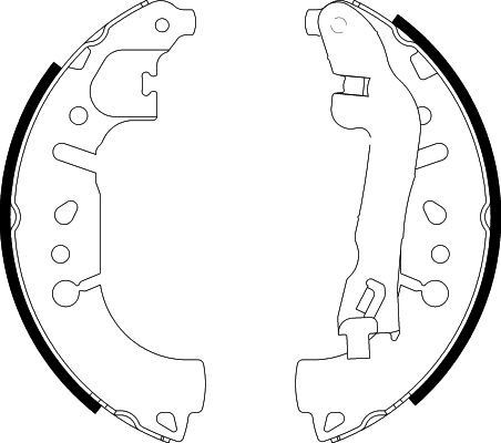 HELLA Brake Shoe Set 8DB 355 022-271 Fiat TIPO HELLA brake shoes 8DB355022271
