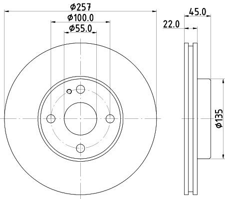 HELLA Remschijf 8DD 355 103-181 HELLA 8DD355103-181 Schijfremmen Mazda MX-3 EC prijs