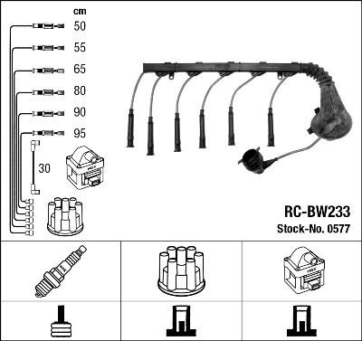NGK Ignition Cable Kit 0577 BMW 4 Series NGK ignition leads 0577