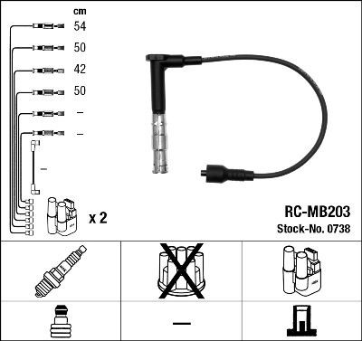 NGK Zündleitungssatz 0738 0738 NGK GAZ VOLGA Zündkerzenkabel Kosten