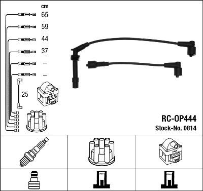 Kit cavi candele NGK 0814 NGK 0814 Cavo candela OPEL INSIGNIA 2025