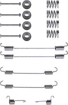 HELLA Toebehoren, remschoen 8DZ 355 200-381 8DZ 355 200-381 Rem montageset DACIA LOGAN HELLA