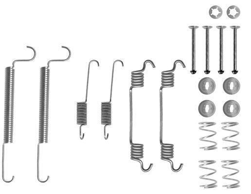 HELLA Toebehoren, remschoen 8DZ 355 200-461 HELLA 8DZ355200-461 Rem montageset Opel Astra G Sedan prijs