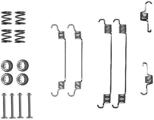 HELLA Kit accessori, Ganasce freno 8DZ 355 200-681 HELLA 8DZ 355 200-681 Kit di accessori per ganasce freno Subaru Impreza GP prezzo