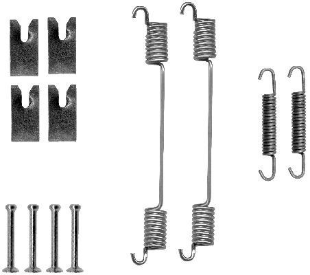 HELLA Tilbehørsett, bremsesko 8DZ 355 200-751 HELLA 8DZ 355 200-751 originale Tilbehørsett bremsesko Fiat Ducato 244 Flatvogn lastebil hva koster
