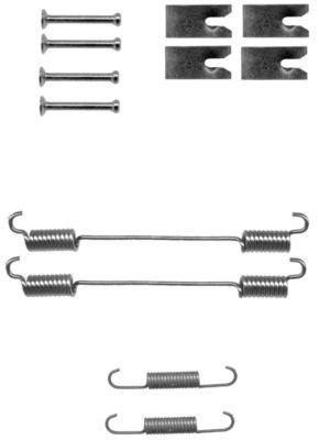 HELLA Tilbehørsett, bremsesko 8DZ 355 200-831 HELLA 8DZ 355 200-831 originale Tilbehørsett bremsesko Opel Combo D Tour hva koster